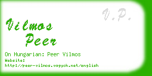 vilmos peer business card